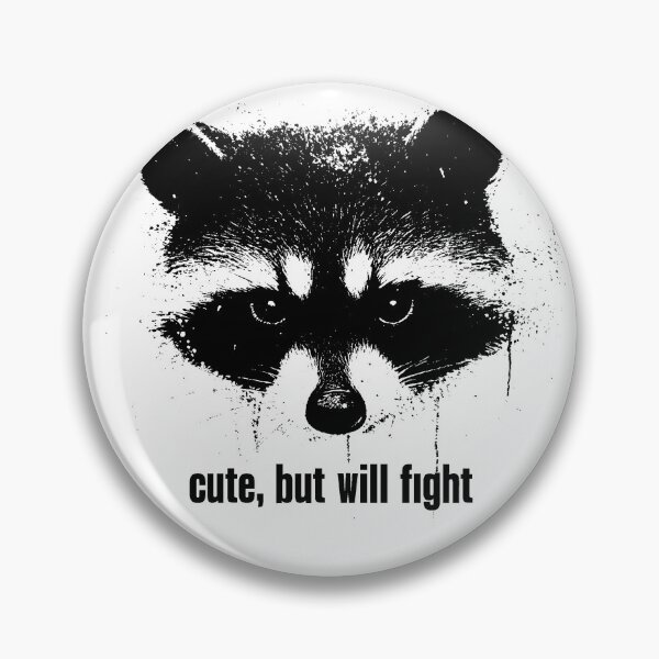 Item preview, Raccoon - cute but will fight designed and sold by RetroRaccoonDesign.