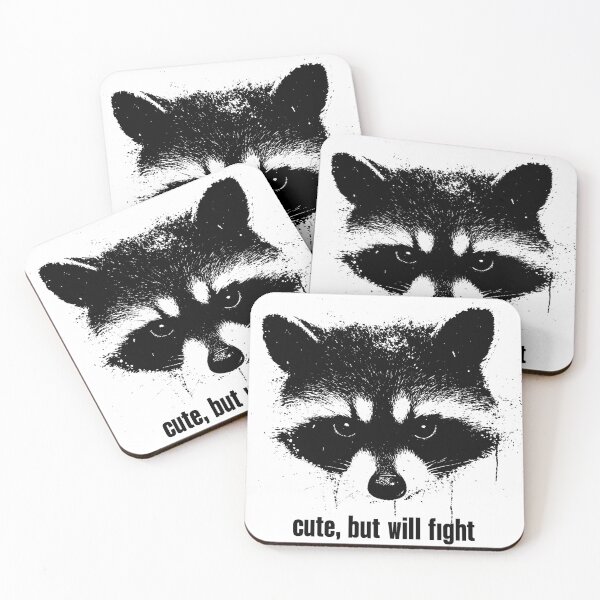 Item preview, Raccoon - cute but will fight designed and sold by RetroRaccoonDesign.