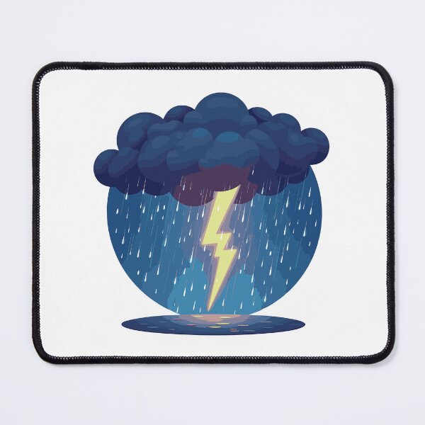 Item preview, Abstract Thunderbolt in Rainy Sky with Gradient Clouds designed and sold by nabashop.