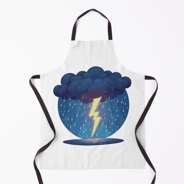 Item preview, Abstract Thunderbolt in Rainy Sky with Gradient Clouds designed and sold by nabashop.