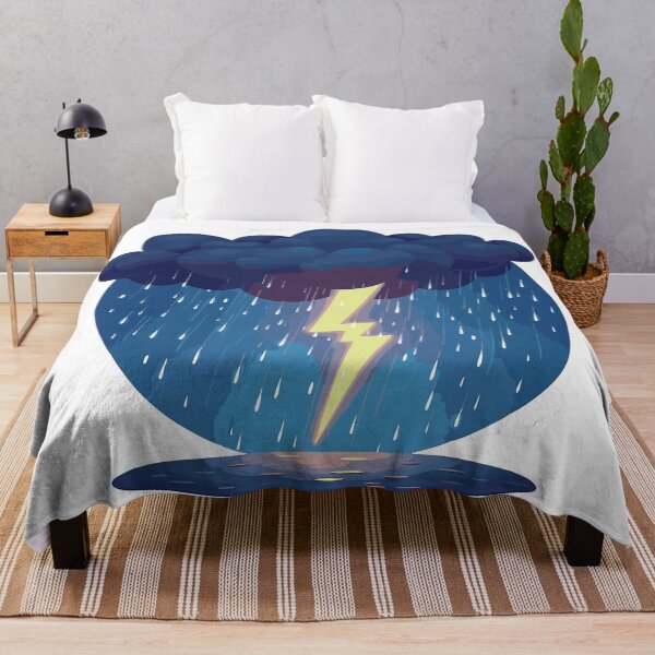 Item preview, Abstract Thunderbolt in Rainy Sky with Gradient Clouds designed and sold by nabashop.