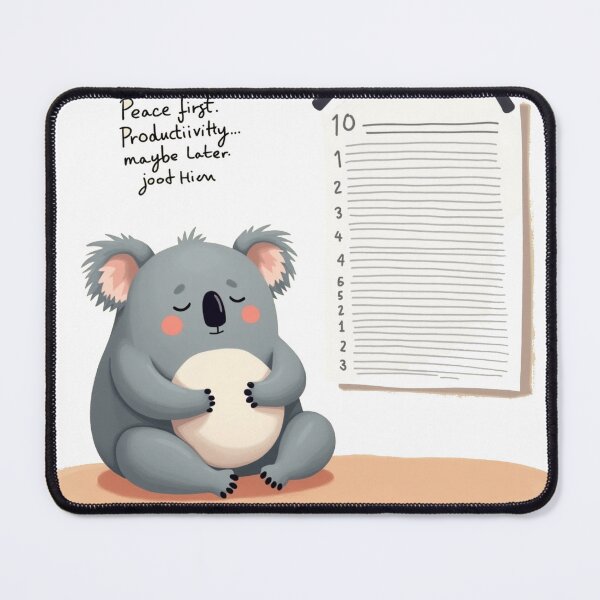 Item preview, Calm Koala Beside To-do List designed and sold by ZenAnimal.