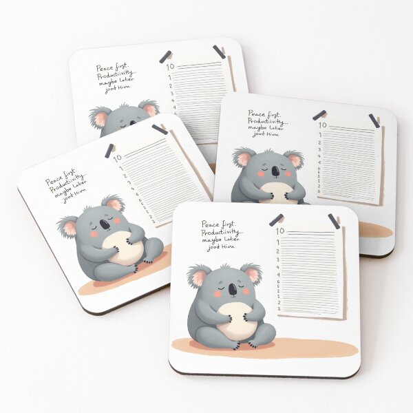 Item preview, Calm Koala Beside To-do List designed and sold by ZenAnimal.