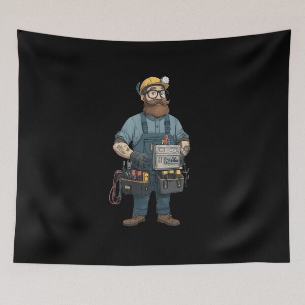 Item preview, Electrician – Funny Tradesman Sticker for Hard Workers designed and sold by MomentumbyOla.