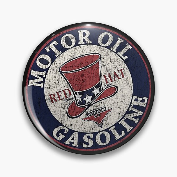 Item preview, Vintage Red Hat Motor Oil and Gasoline designed and sold by unfamouzzz.