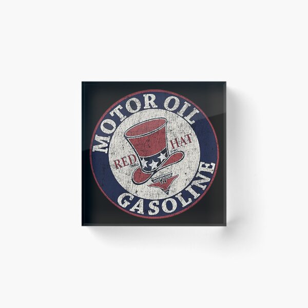 Item preview, Vintage Red Hat Motor Oil and Gasoline designed and sold by unfamouzzz.