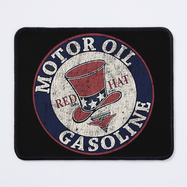 Item preview, Vintage Red Hat Motor Oil and Gasoline designed and sold by unfamouzzz.