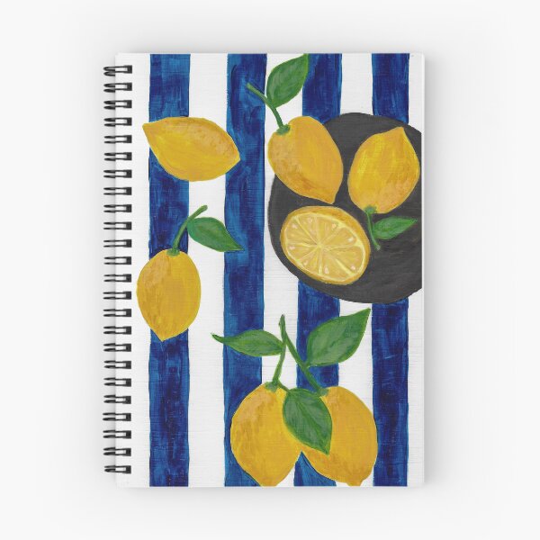 Item preview, Hand Painted Lemon and Blue Stripe Wall Art  designed and sold by BsDesignsx.