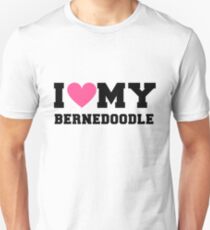 I Love My Bernedoodle Dog Breeds Gift Unisex T-Shirt