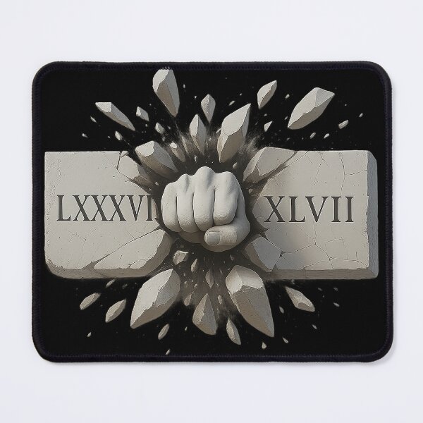 Item preview, 8647 Stealth Roman Numeral LXXXVI XLVII Exploding Fist designed and sold by CoolCrazyQuirky.