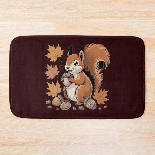 Item preview, Cute Autumn Squirrel with Acorns and Fall Leaves designed and sold by BirdsnStuff.