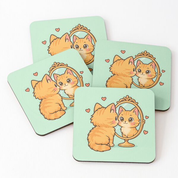 Item preview, Funny Orange Kitten Mirror designed and sold by Yuliya Brush.