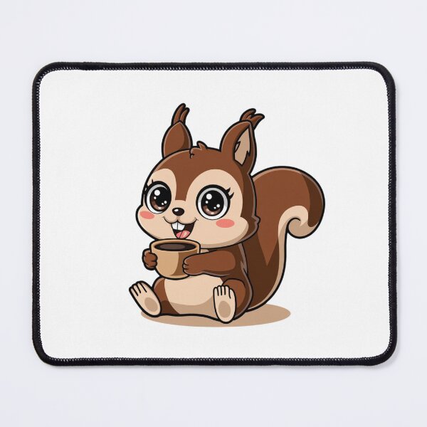 Item preview, squirrel drinking coffee designed and sold by Eternalski.