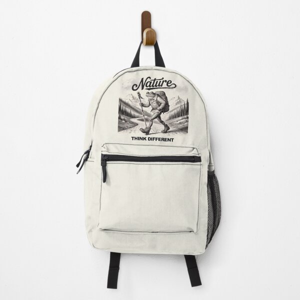 Item preview, Nature. Think Different – Funny Hiking Frog Poster & Wilderness Art designed and sold by paulo silveira.