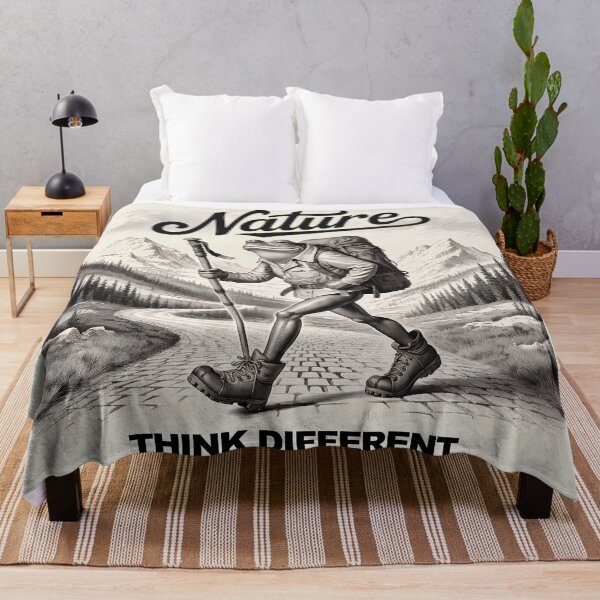 Item preview, Nature. Think Different – Funny Hiking Frog Poster & Wilderness Art designed and sold by paulo silveira.