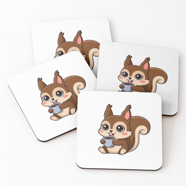 Item preview, squirrel drinking coffee designed and sold by Eternalski.