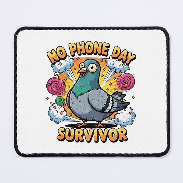 Item preview, No Phone Day Survivor Pigeon  designed and sold by PigeonVerse.