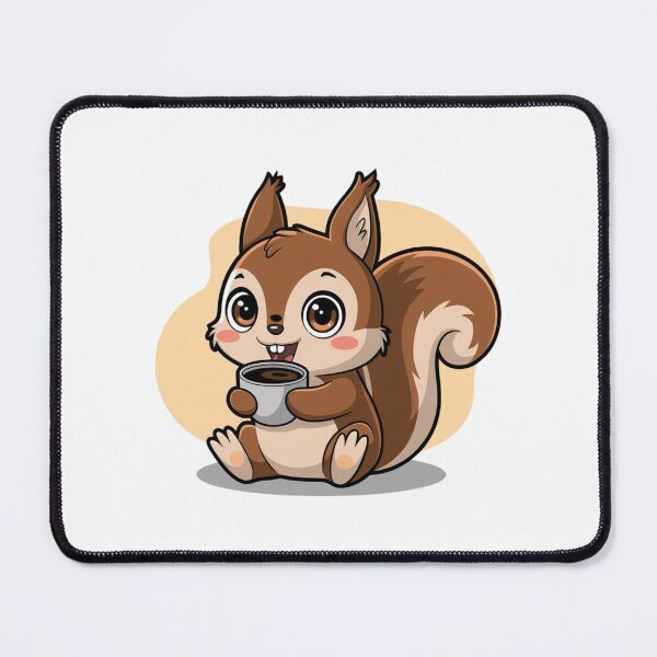 Item preview, squirrel drinking coffee designed and sold by Eternalski.