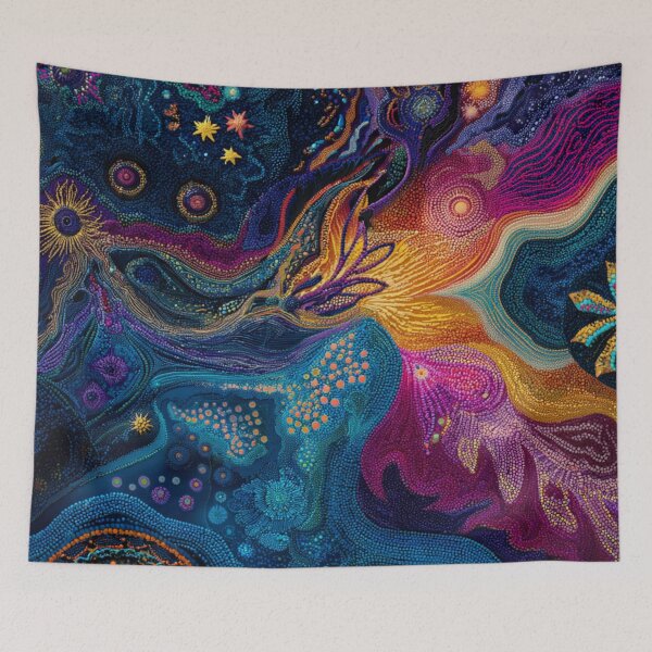 Item preview, Aboriginal Inspired Dot Art - In The Land of Dreams designed and sold by GrinGalore.