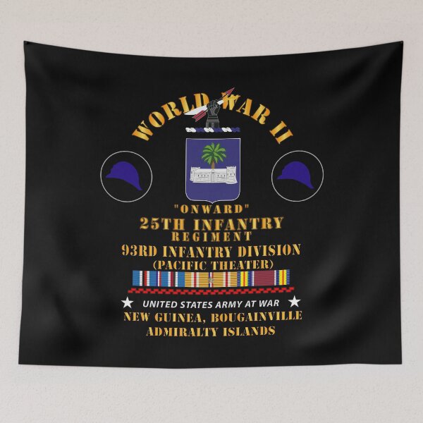 Item preview, Army - World War II - 25th Infantry, 93rd Infantry Div w Onward - DUI w PACSVC designed and sold by Military Insignia Products.