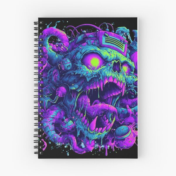 Item preview, Cyber Skull Futuristic Tech Design - Neon Cyber Gothic designed and sold by Gaviani Design Studio.