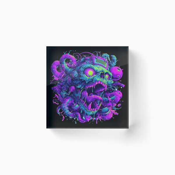 Item preview, Cyber Skull Futuristic Tech Design - Neon Cyber Gothic designed and sold by Gaviani Design Studio.