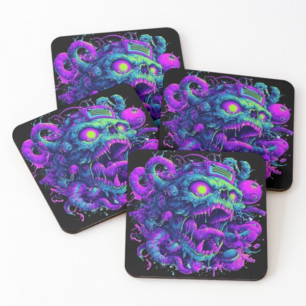 Item preview, Cyber Skull Futuristic Tech Design - Neon Cyber Gothic designed and sold by Gaviani Design Studio.