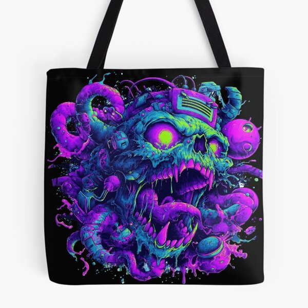 Item preview, Cyber Skull Futuristic Tech Design - Neon Cyber Gothic designed and sold by Gaviani Design Studio.