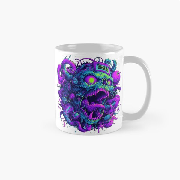 Item preview, Cyber Skull Futuristic Tech Design - Neon Cyber Gothic designed and sold by Gaviani Design Studio.