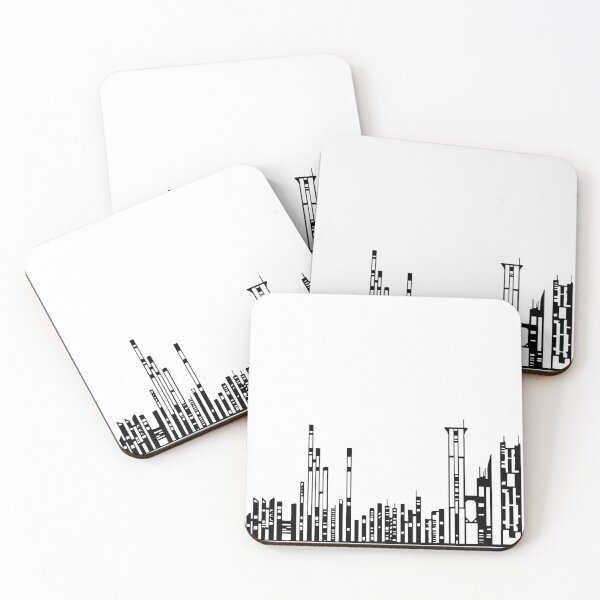 Item preview, Paysage Urbain 7 (simple, noir et blanc, minimaliste) designed and sold by EBFCDesigns.