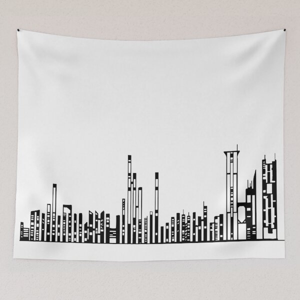 Item preview, Paysage Urbain 7 (simple, noir et blanc, minimaliste) designed and sold by EBFCDesigns.
