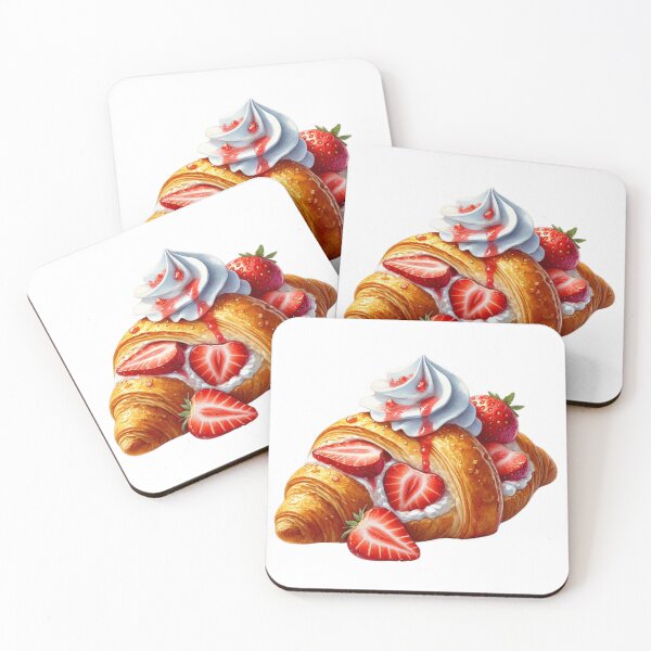 Item preview, Strawberry Cream Croissant designed and sold by Little Care Studio.