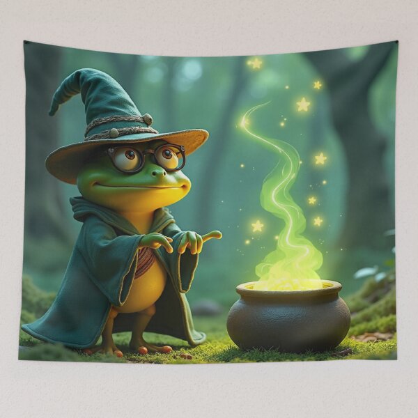 Item preview, Spellcasting Frog – Magical Toad Art designed and sold by Valora and Fern.