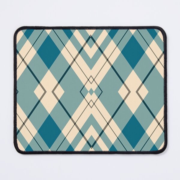 Item preview, Blue creme plaid pattern designed and sold by CreaTwinkles.
