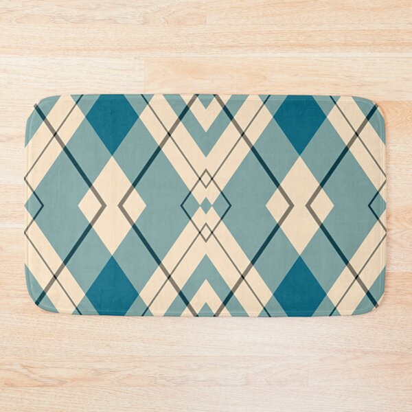 Item preview, Blue creme plaid pattern designed and sold by CreaTwinkles.