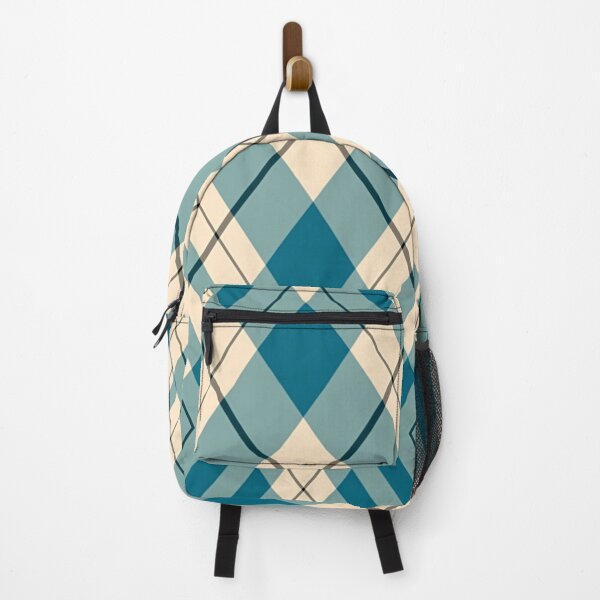 Item preview, Blue creme plaid pattern designed and sold by CreaTwinkles.