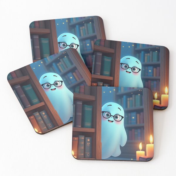 Item preview, Bookish Ghost with Glasses designed and sold by Valora and Fern.