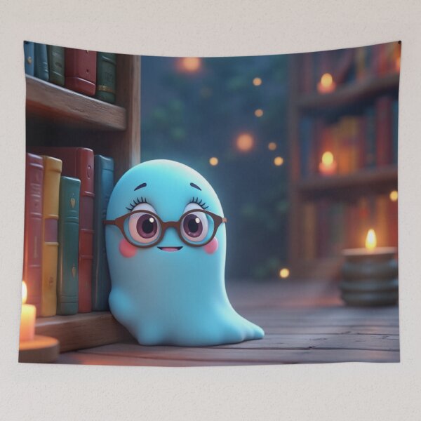 Item preview, Bookish Ghost with Glasses designed and sold by Valora and Fern.