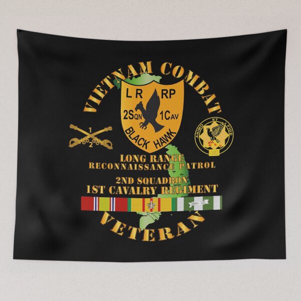 Item preview, Army - Vietnam Combat Veteran - 2nd Squadron, 1st Cav Regt  LRRP - Black Hawk w VN SVC designed and sold by Military Insignia Products.