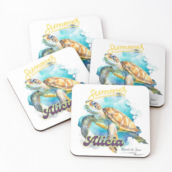 Item preview, Summer Alicia – Tropical Turtle designed and sold by mooddujour.