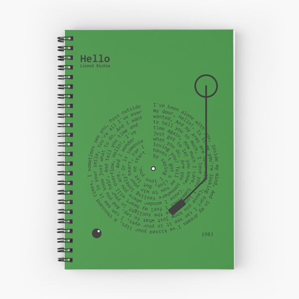 Item preview, Hello Lionel Richie - Lyrics Poster designed and sold by MancBusyBee.