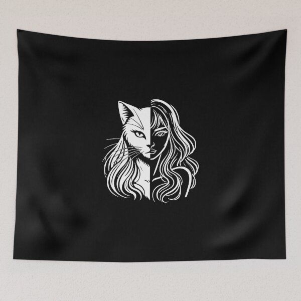 Item preview, Catwoman – Half cat, half human, completely mysterious designed and sold by RetroMaritalArt.