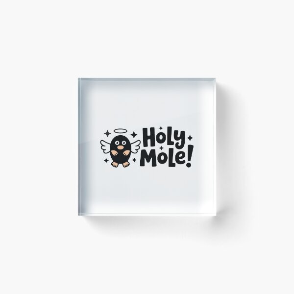 Item preview, Holy Mole! Cute Angel Mole Pun designed and sold by PMCreative.