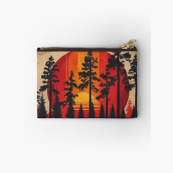 Item preview, A silhouette of pine trees in the foreground designed and sold by Still Ronin Art .