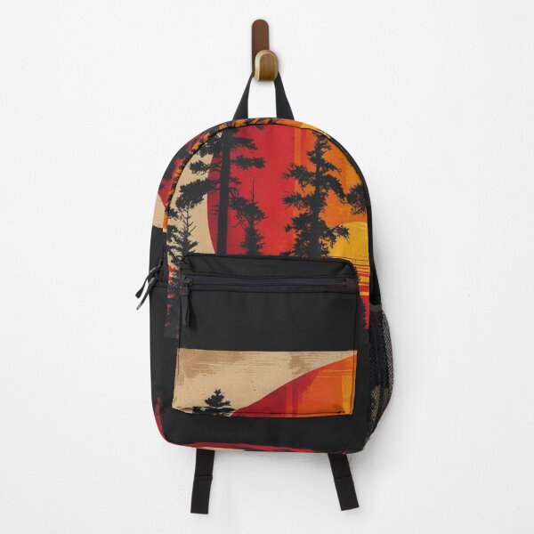 Item preview, A silhouette of pine trees in the foreground designed and sold by Still Ronin Art .