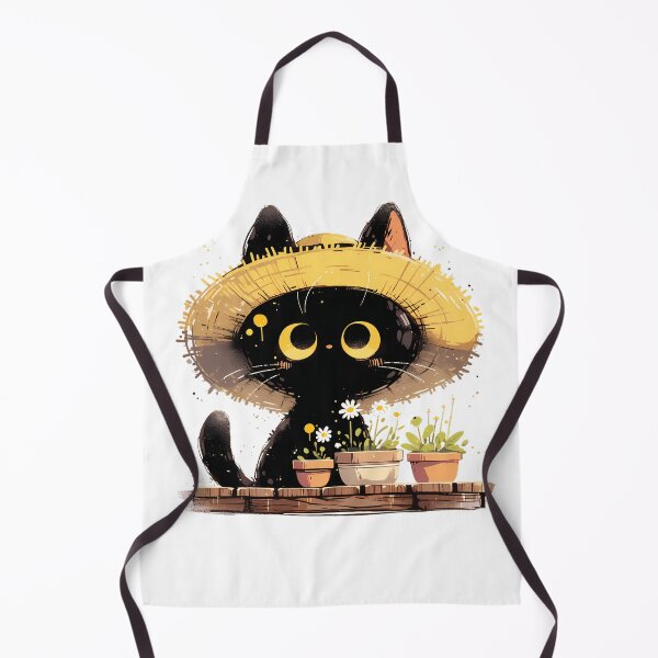 Item preview, Black kitty, the gardener designed and sold by WoollenLlama.