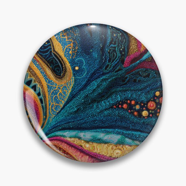 Item preview, Aboriginal Inspired Dot Art - Abstract Sea ​​Splendor designed and sold by GrinGalore.