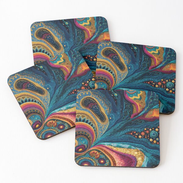 Item preview, Aboriginal Inspired Dot Art - Abstract Sea ​​Splendor designed and sold by GrinGalore.