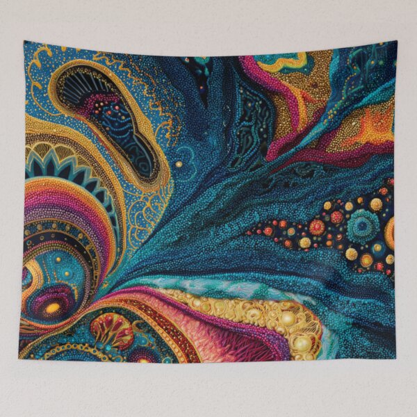 Item preview, Aboriginal Inspired Dot Art - Abstract Sea ​​Splendor designed and sold by GrinGalore.