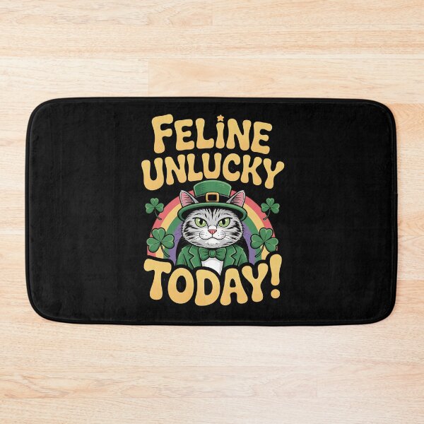 Item preview, Funny Cat Lovers Feeling Unlucky Today St. Patrick’s Day designed and sold by BakeryDozen.